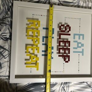 Target 3D Wall Art - Eat Sleep Repeat in Yellow, Blue, Red